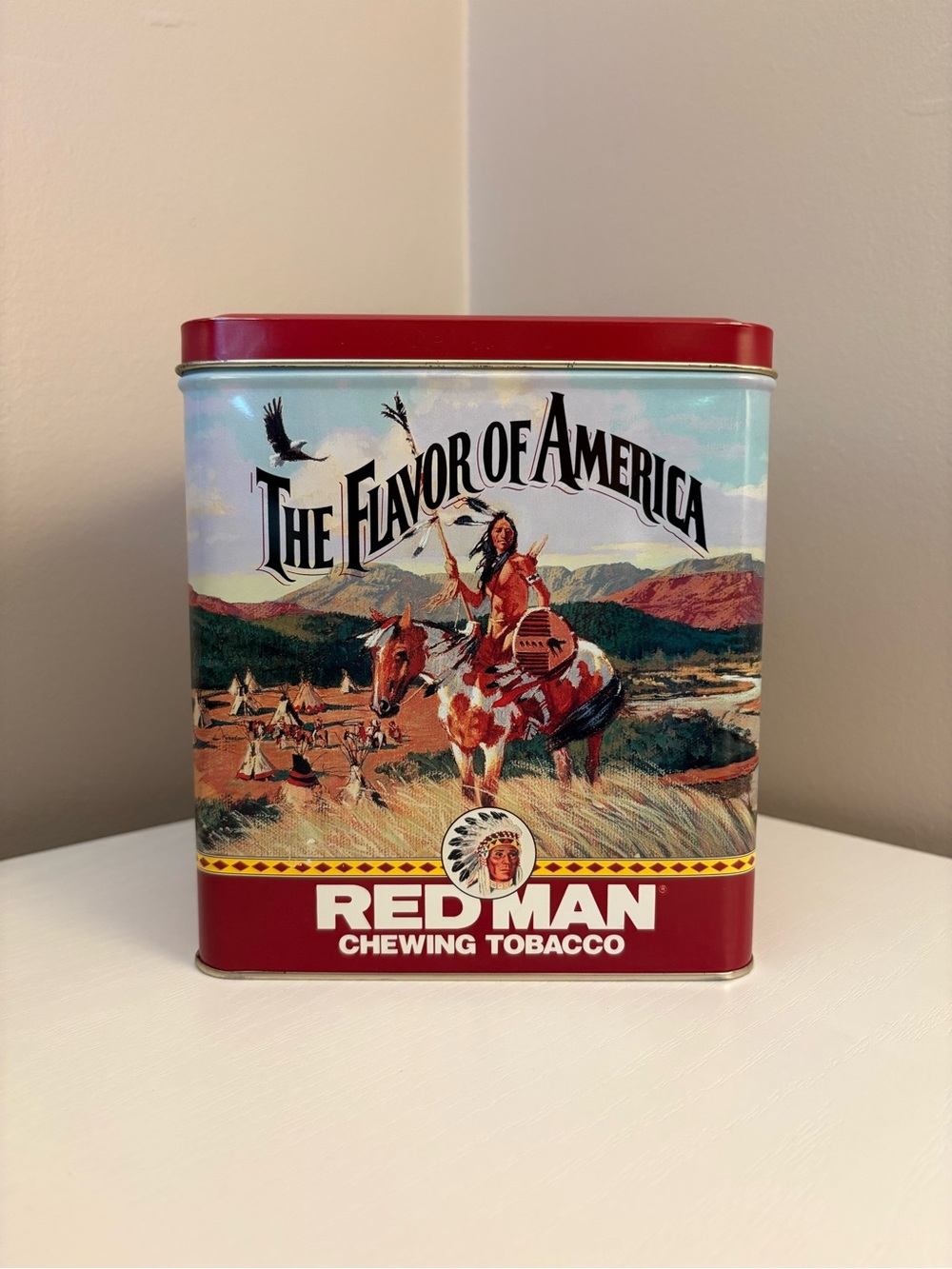 Vintage 1991 Red Man Chewing Tobacco Limited Edition Advertising Tin Box